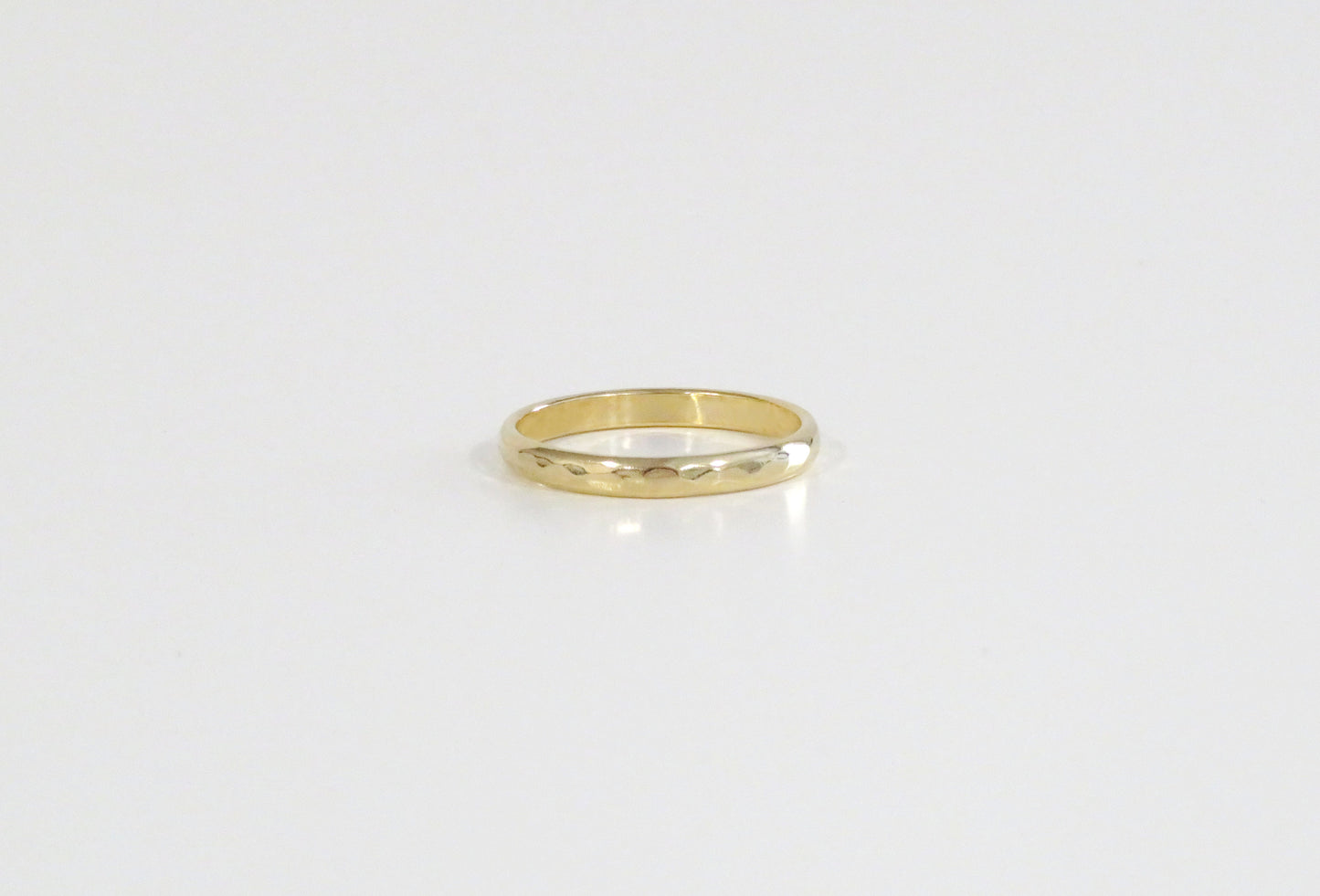 14k Gold Filled 2.5mm Half Hammered Ring