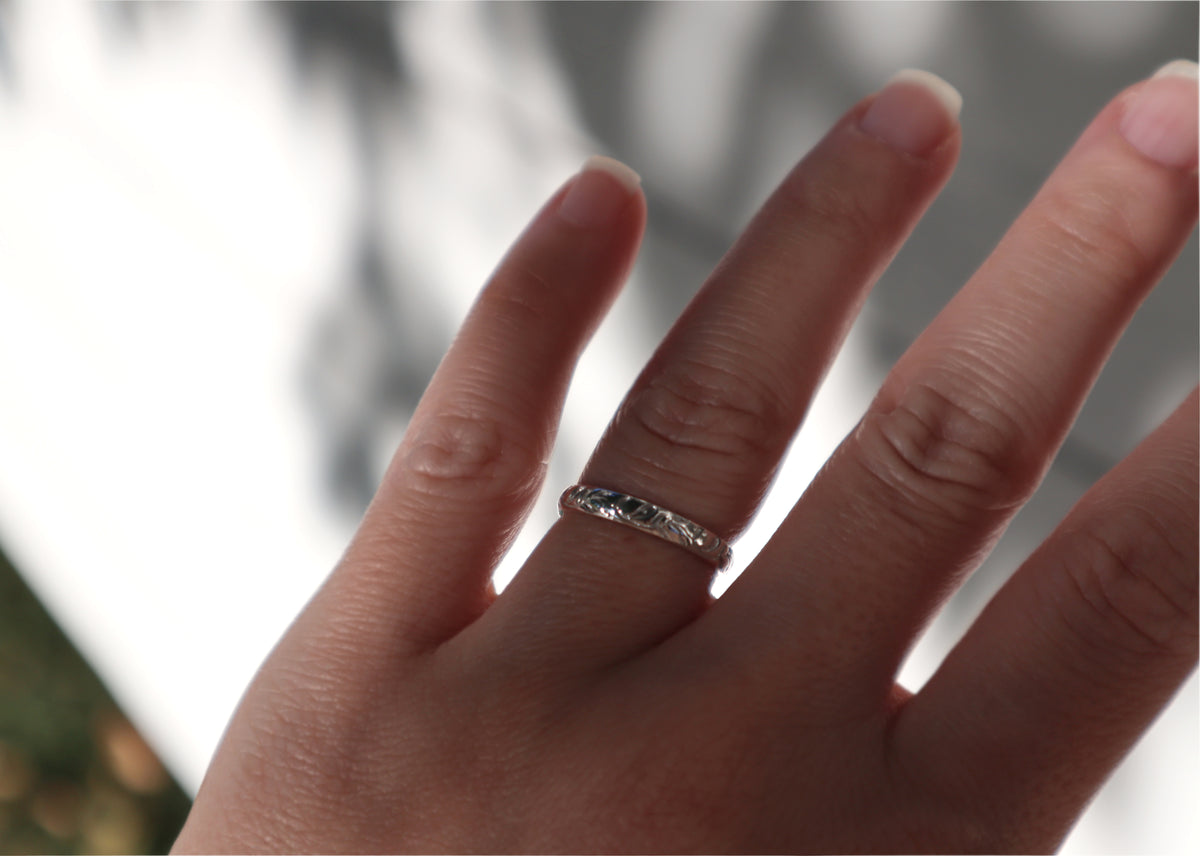 Sterling Silver Vine Ring 2.8mm