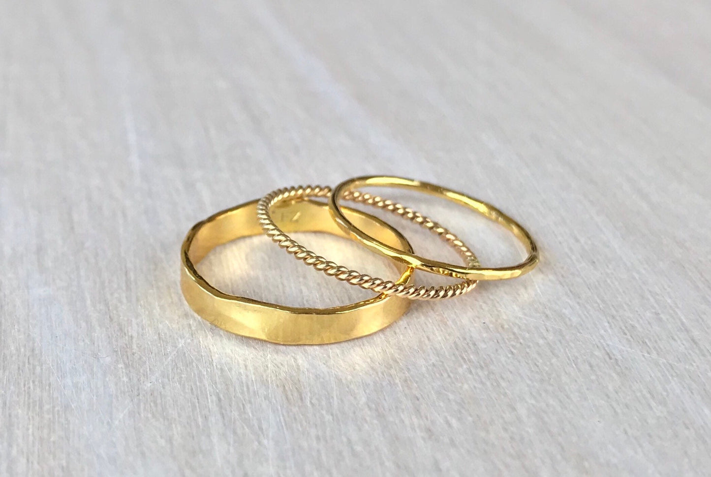 14k Gold Filled Stacking Set of 3 Rings