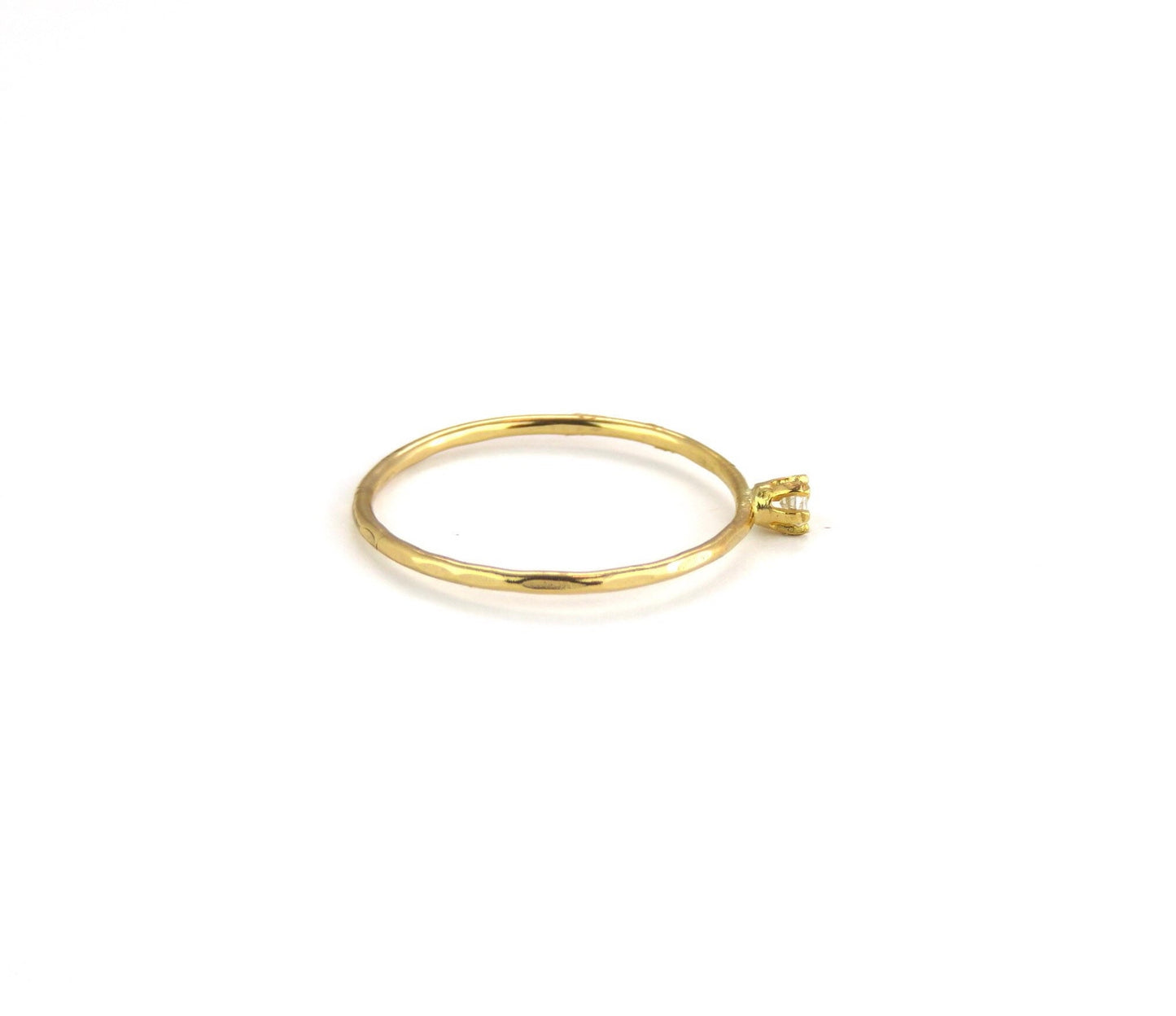 14k Gold Filled 1mm Diamond Ring