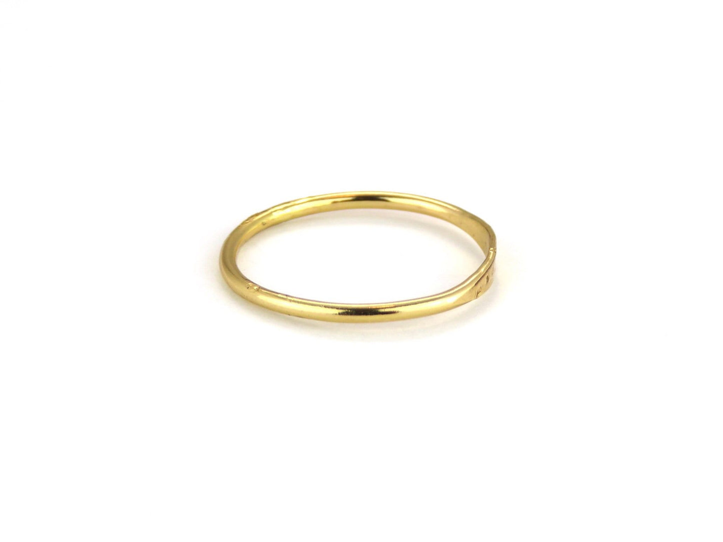 14k Gold Filled 1.2 mm Hammered Stamped Ring