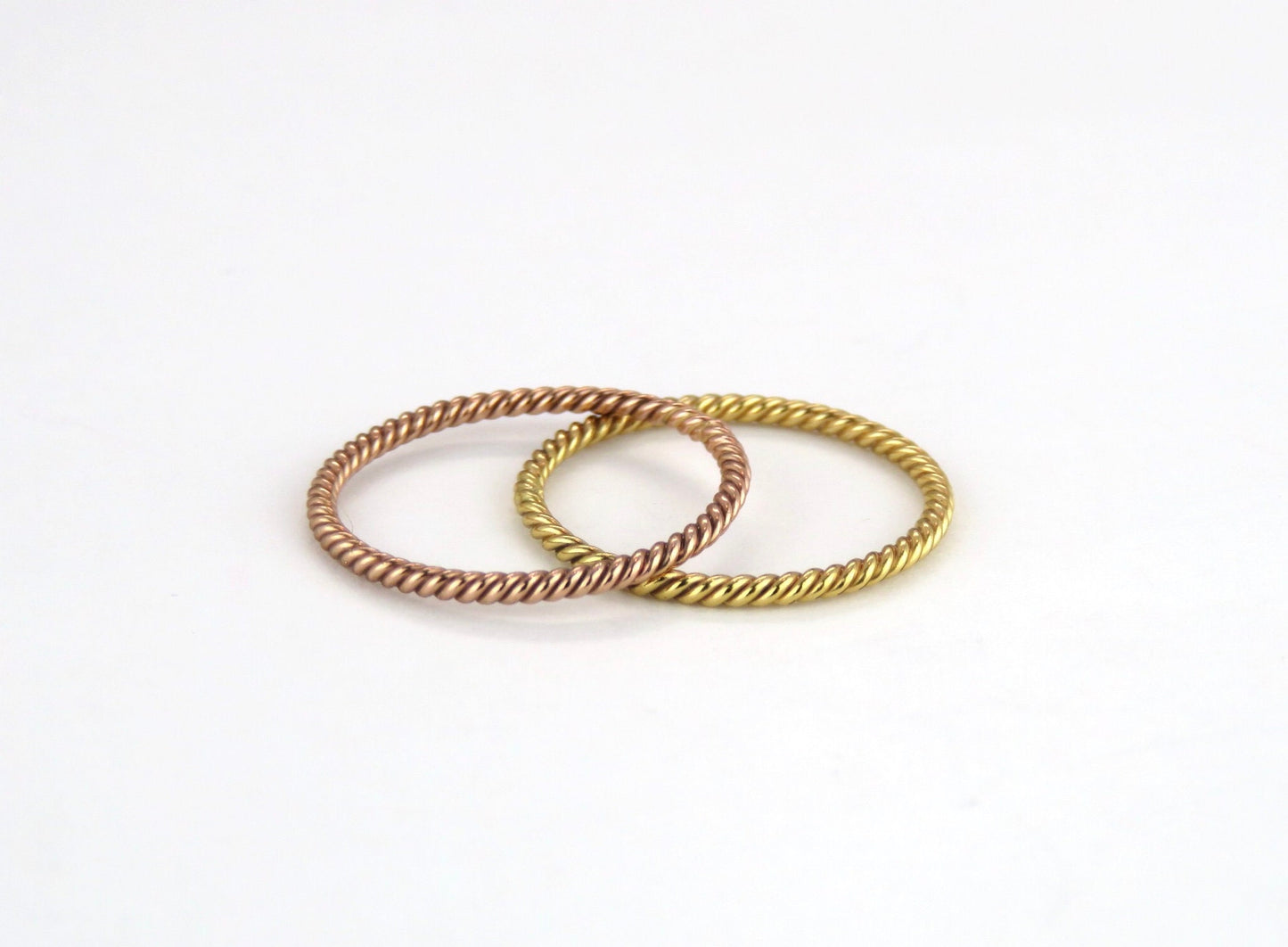14k Gold Filled 1.1mm Dainty Twist Ring