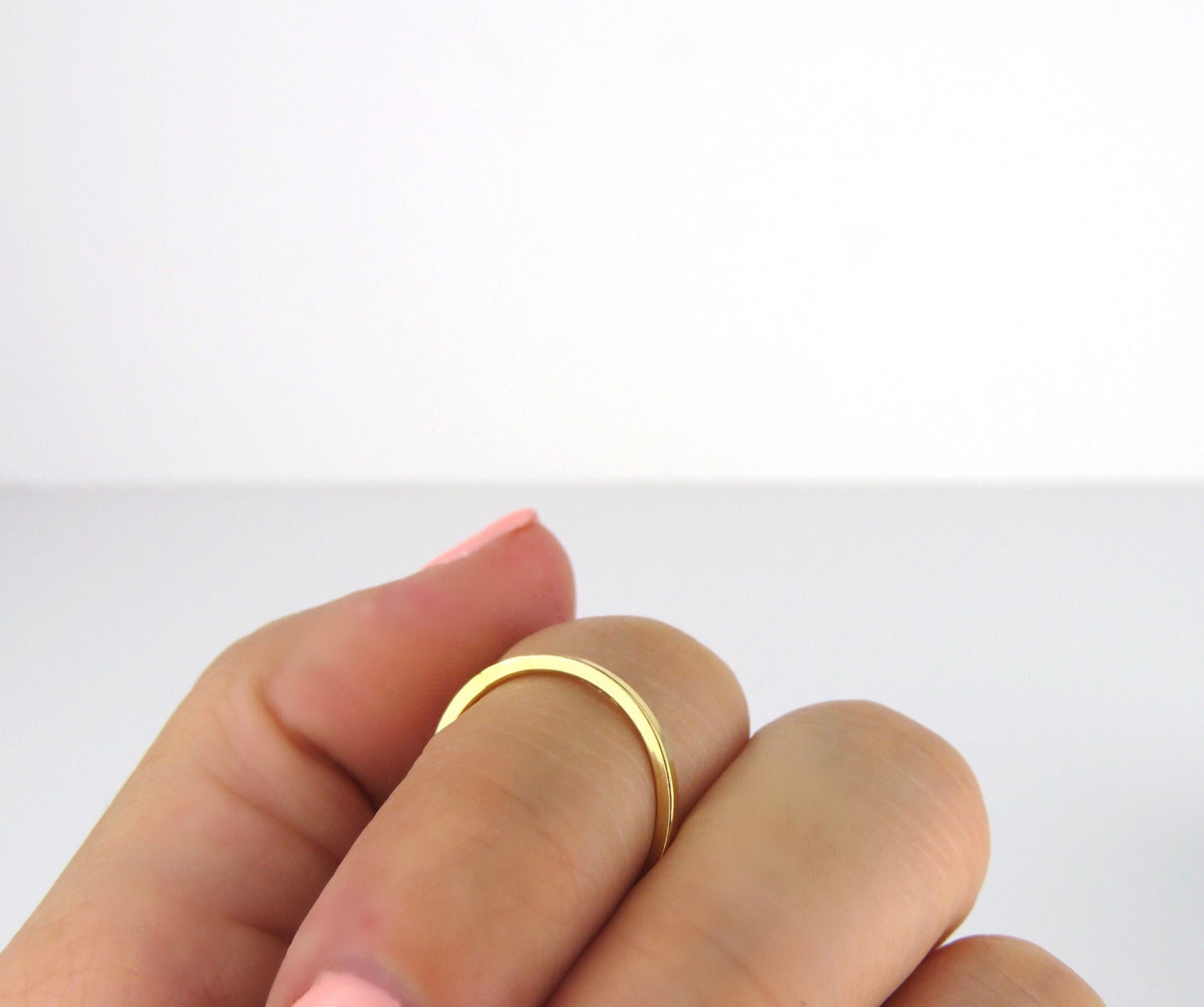 14k Gold Filled 1.2mm Dainty Stack Ring