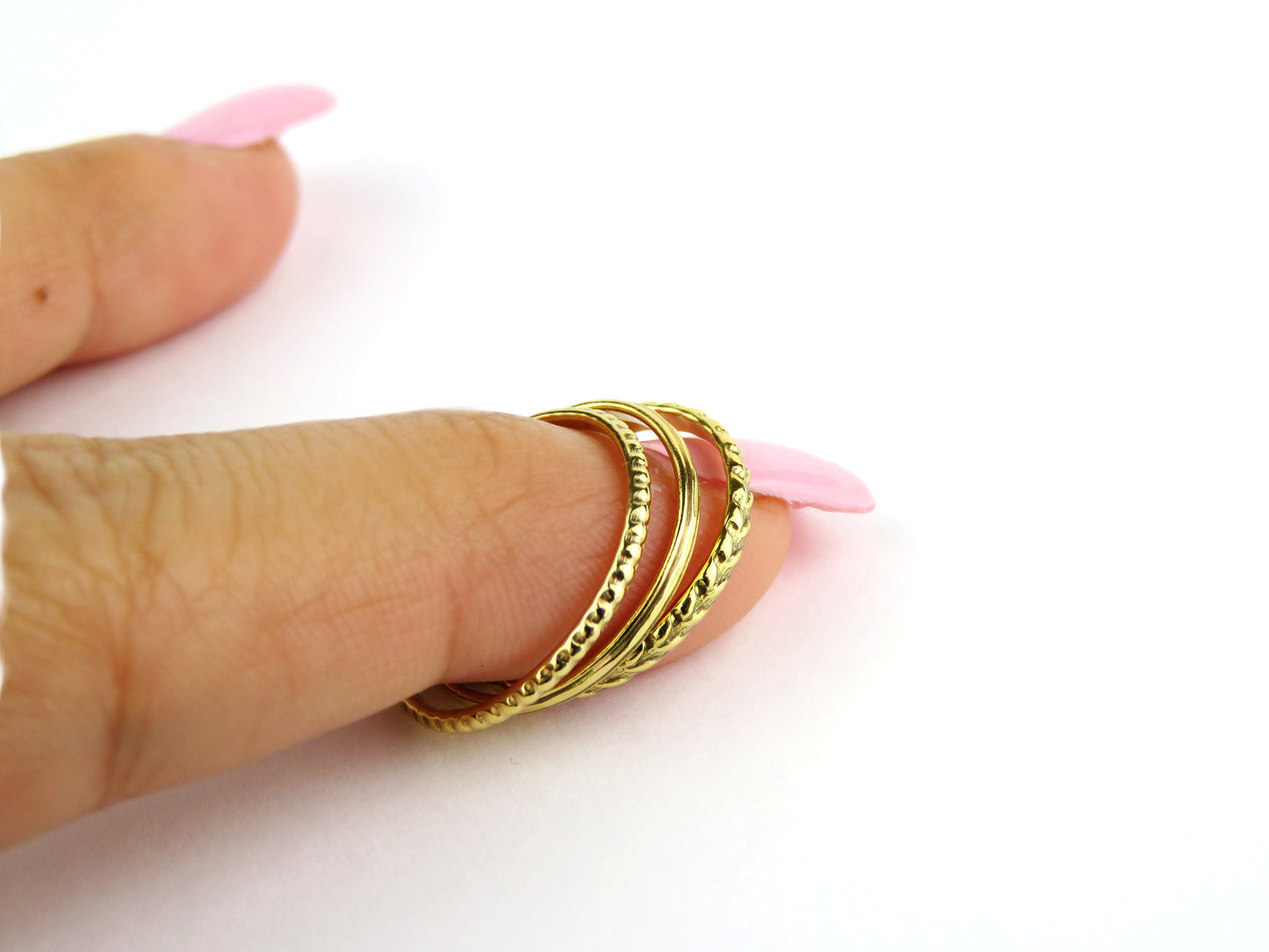 14k Gold Filled Set of 3 Stacking Ring Set