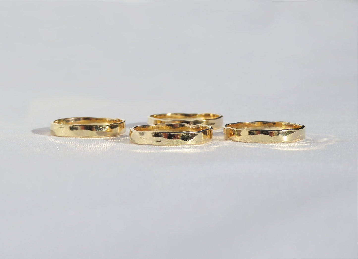 14k Gold Filled Thick Hammered Ring