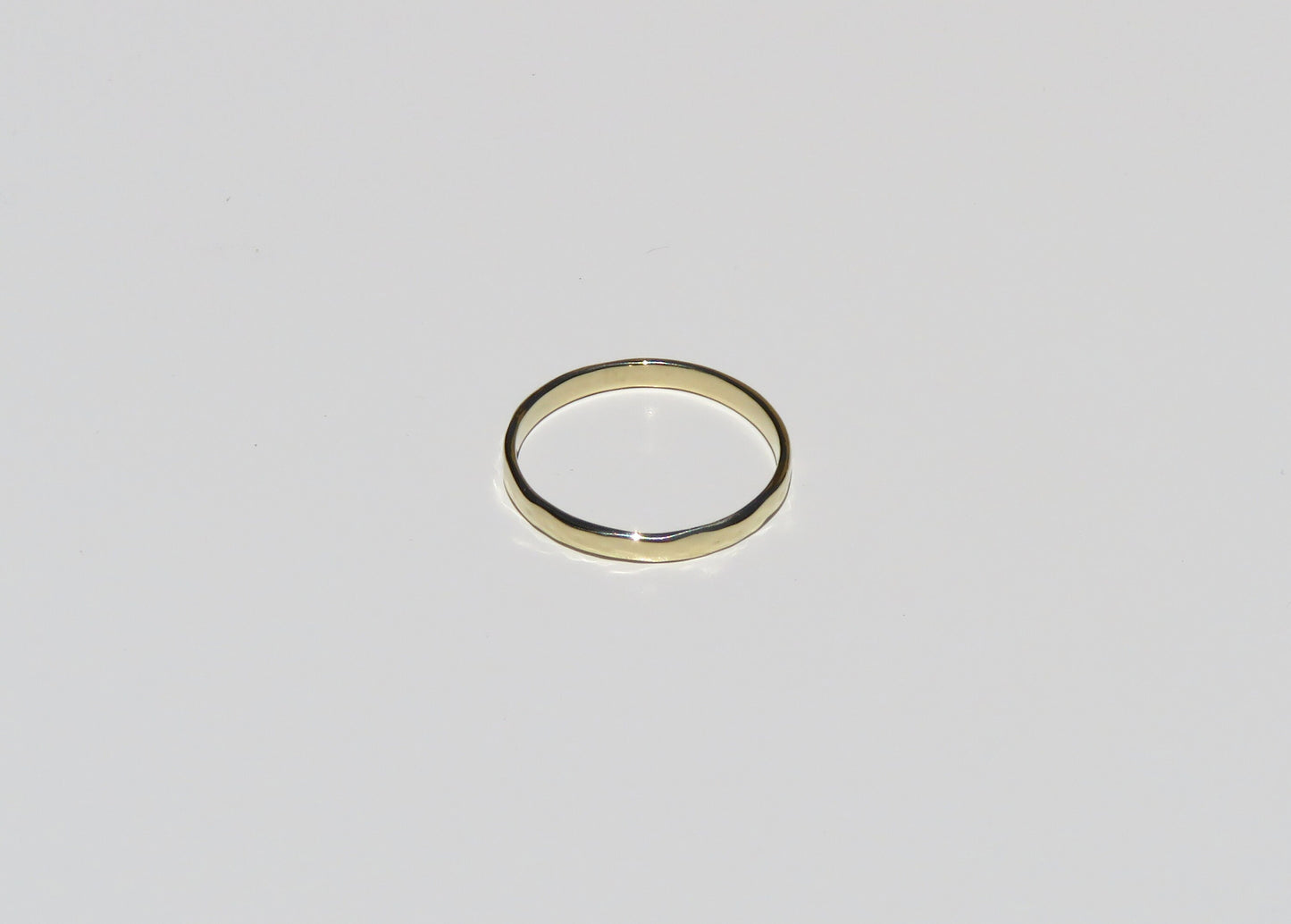 14k Yellow Gold 2.2mm Hammered Ring