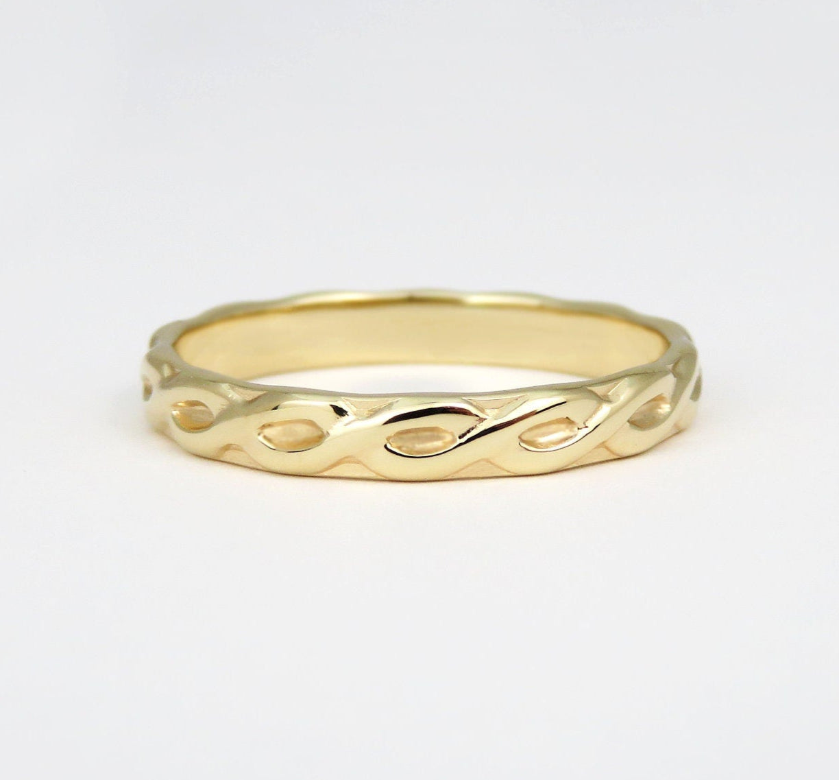 14k Gold 3mm Braid Ring