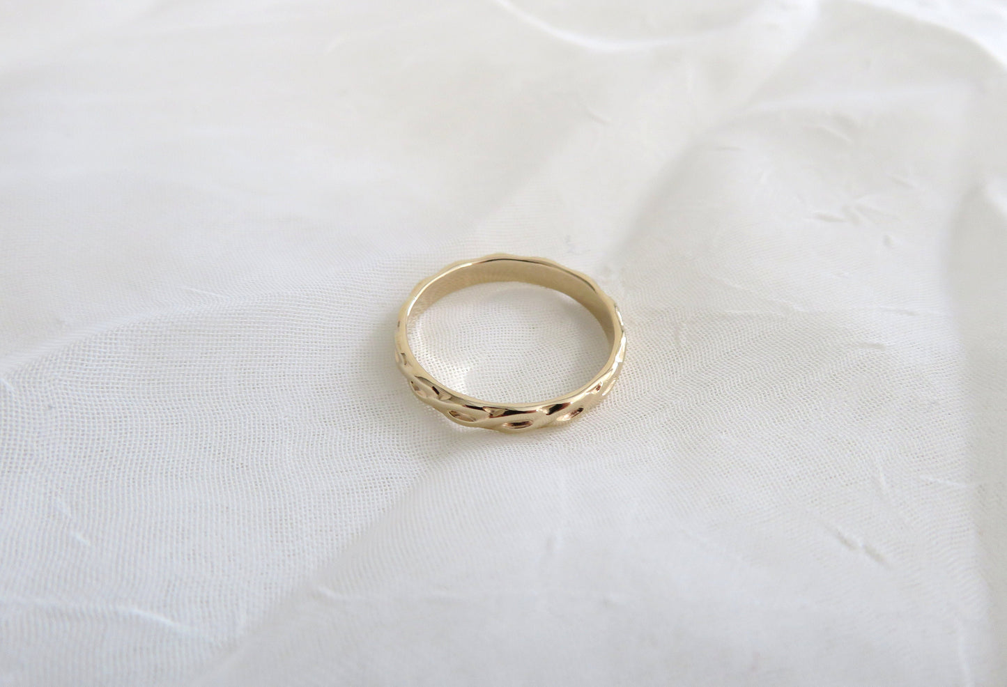 14k Gold 3mm Braid Ring