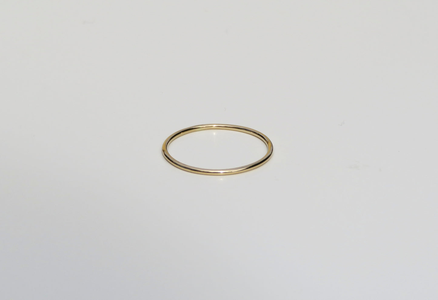 14k Gold 1mm Thin Plain Stack Ring