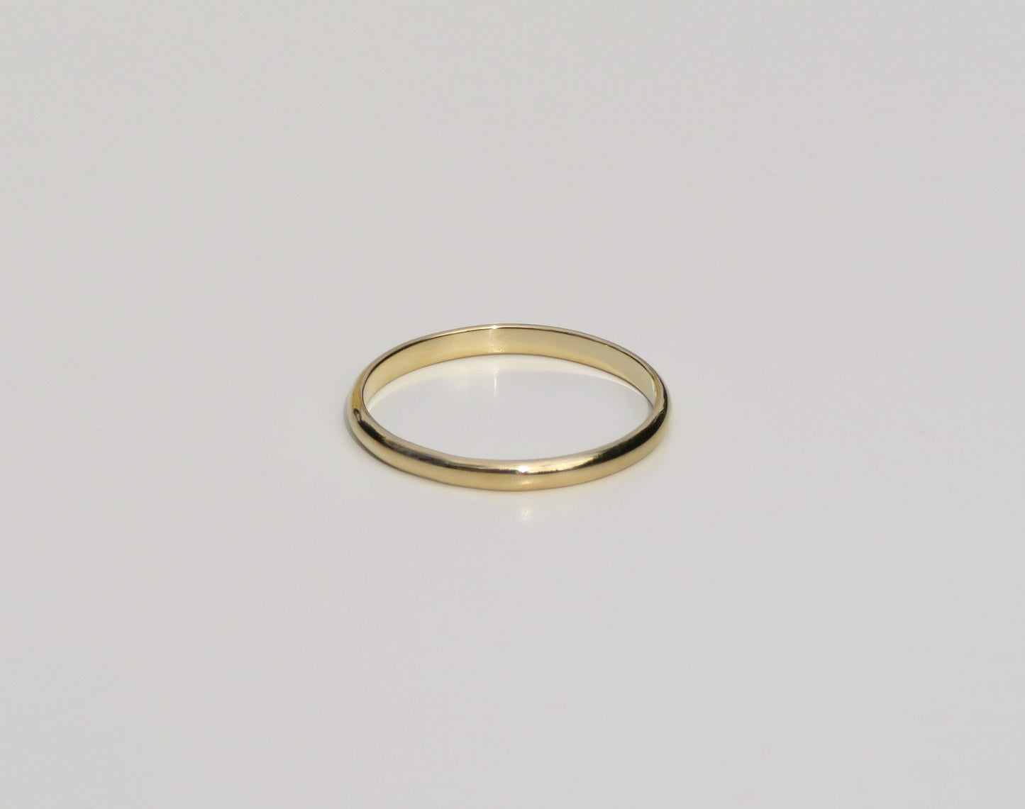 14k Gold 2mm Half Round Stack Ring