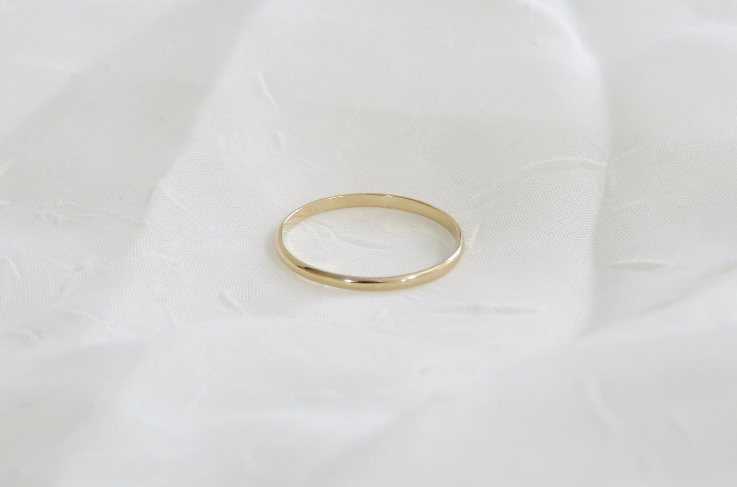 14k Gold 1.6mm Half Round Band