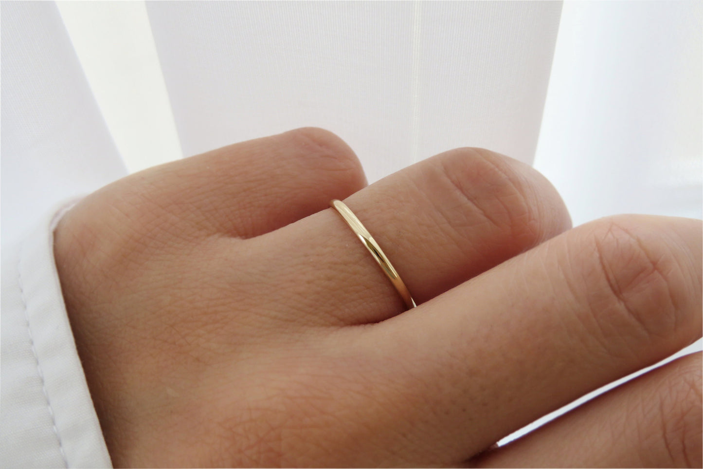 14k Gold 1.6mm Half Round Band