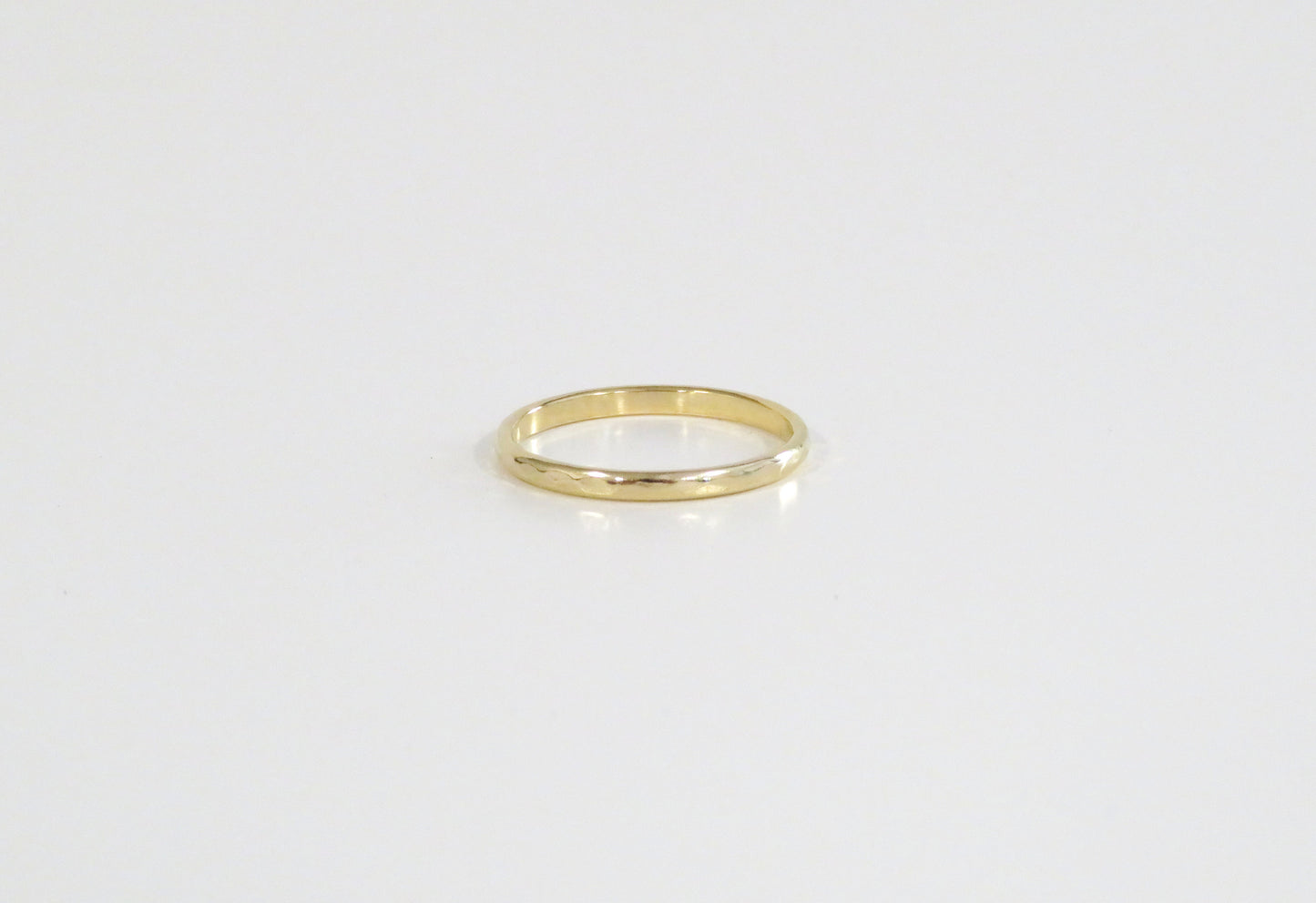 14k Gold Filled 2mm Half Hammered Ring