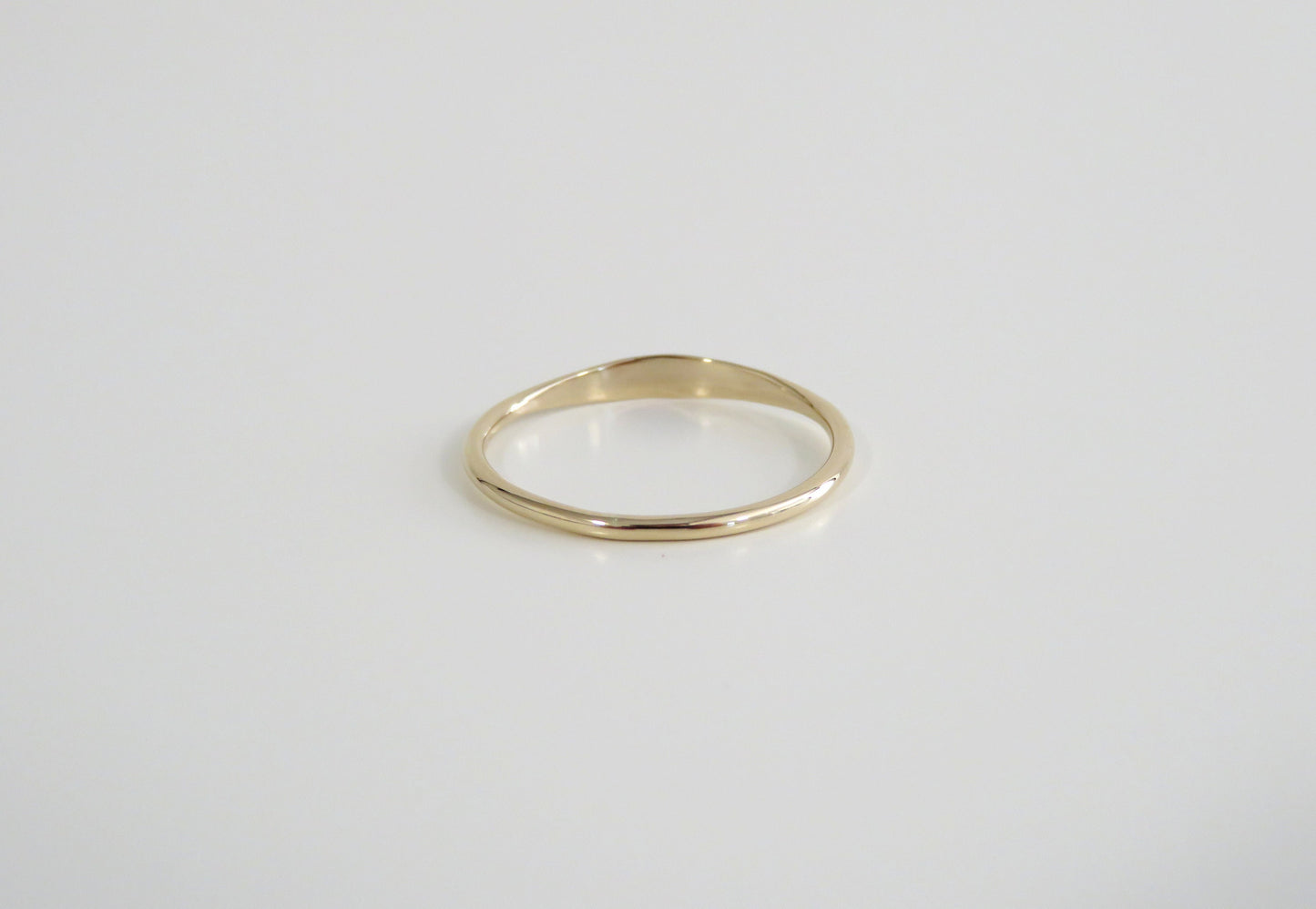 14k Gold 1.2mm Smooth Dainty Stack Ring