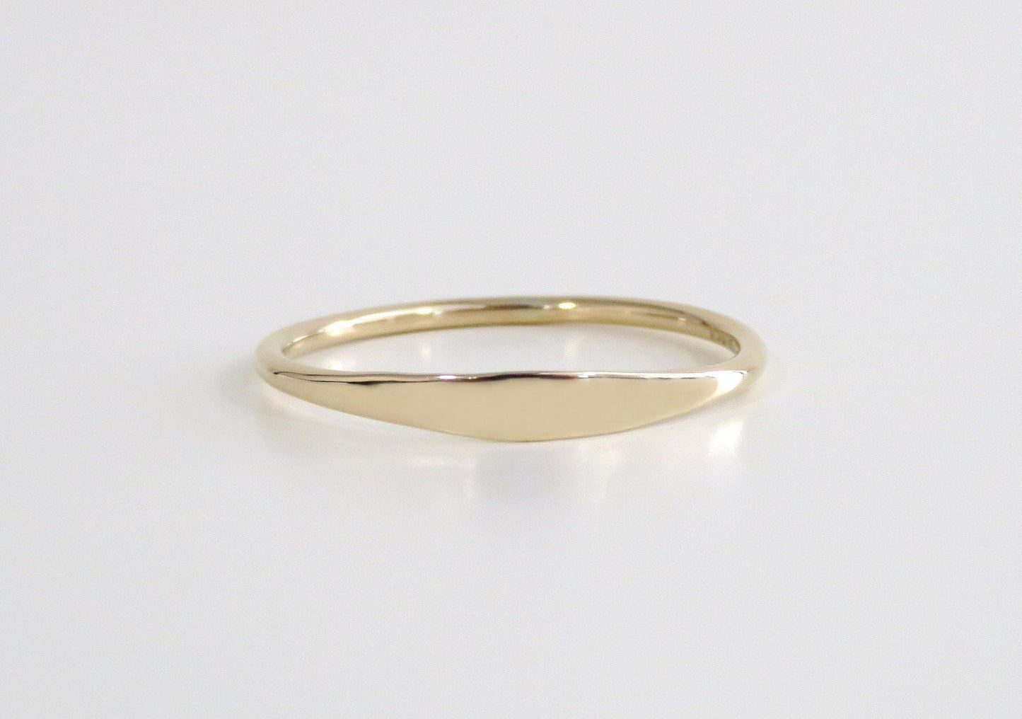 14k Gold 1.2mm Smooth Dainty Stack Ring