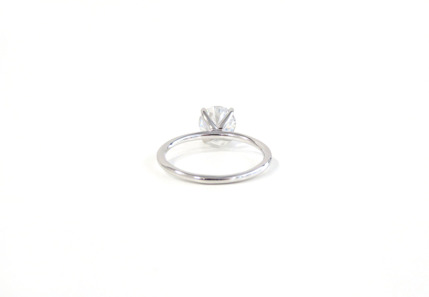 14k Gold 1.2ct Round Moissanite Engagement Ring