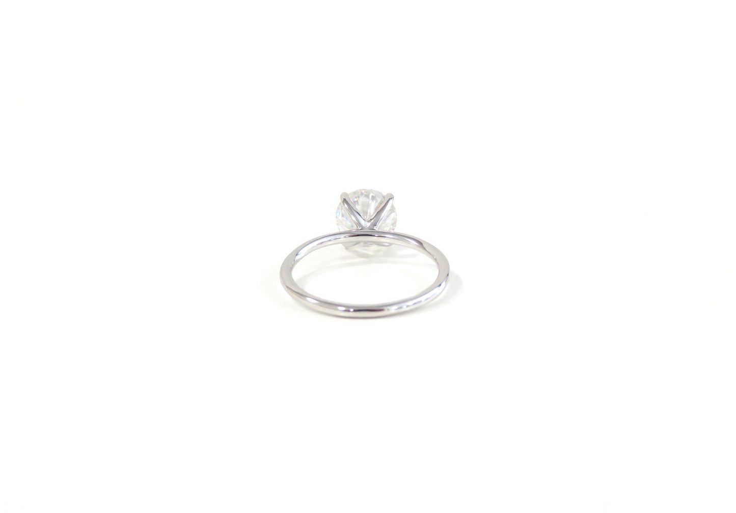 14k Gold 1.5ct Round Moissanite Ring