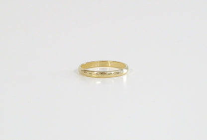 14k Gold Filled 2.5mm Half Hammered Ring