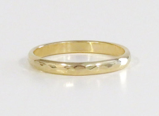 14k Gold Filled 2.5mm Half Hammered Ring