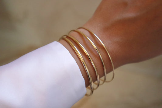 14k Gold Filled Half Round Bangle
