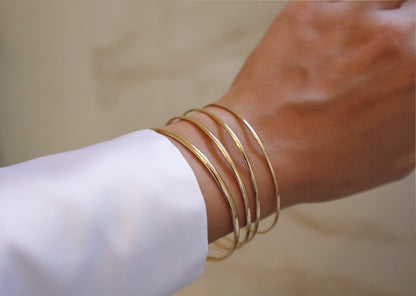 14k Gold Filled Half Round Bangle
