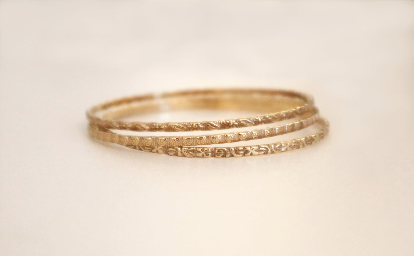 14k Gold Filled Pattern Bangle