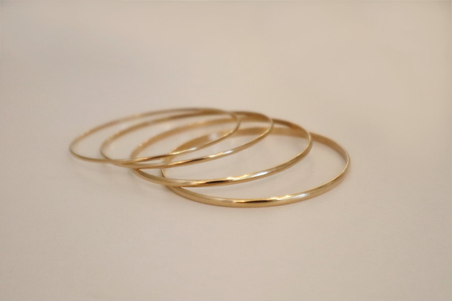 14k Gold Filled Half Round Bangle