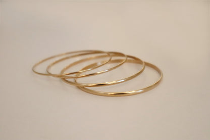14k Gold Filled Half Round Bangle