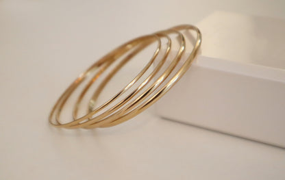 14k Gold Filled Half Round Bangle