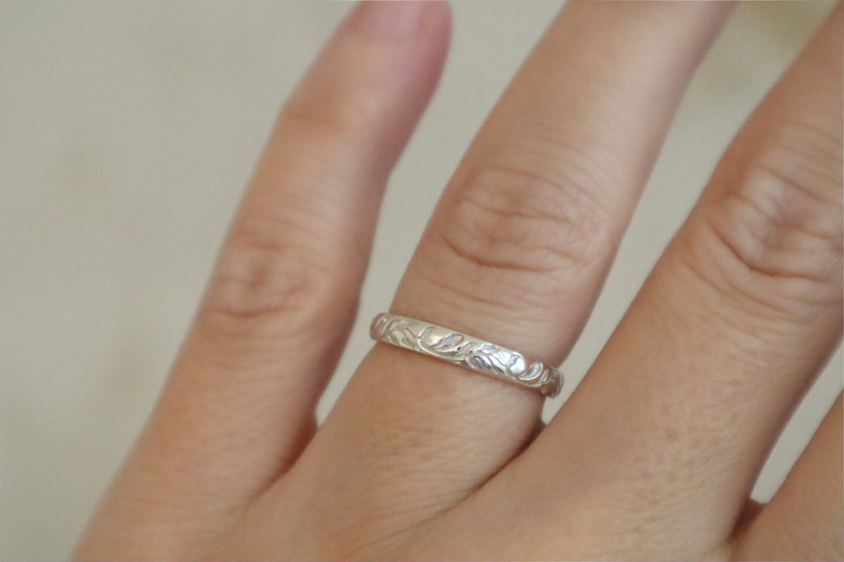 Sterling Silver Vine Ring 2.8mm