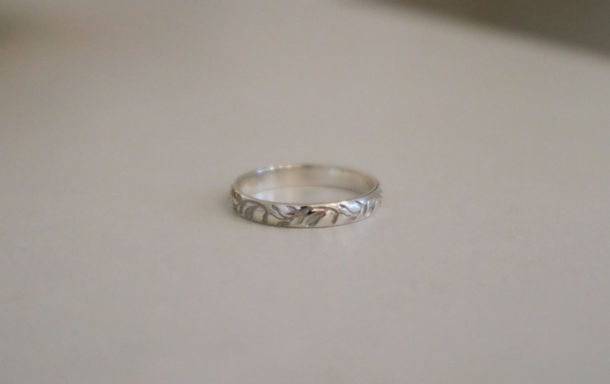 Sterling Silver Vine Ring 2.8mm