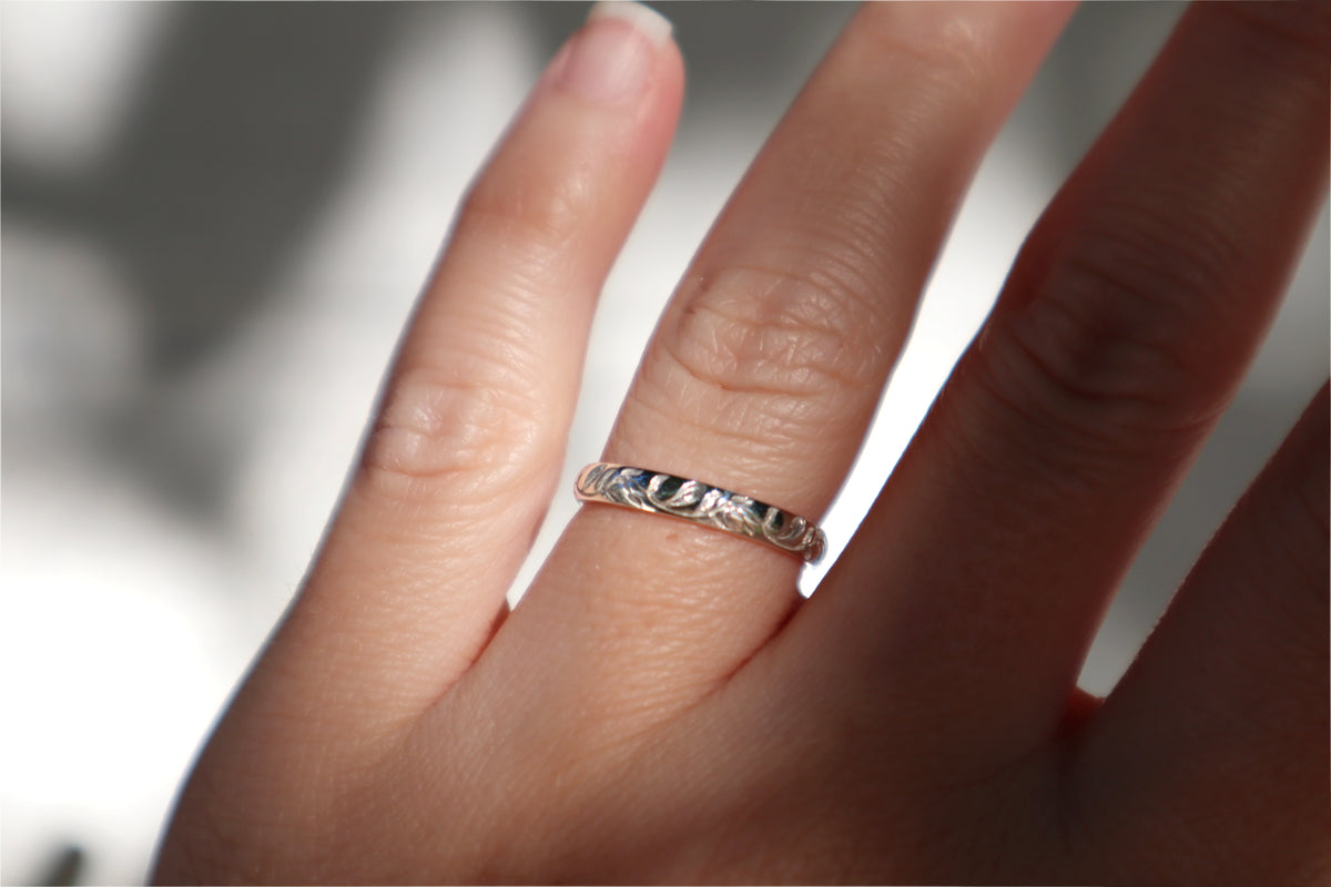 Sterling Silver Vine Ring 2.8mm