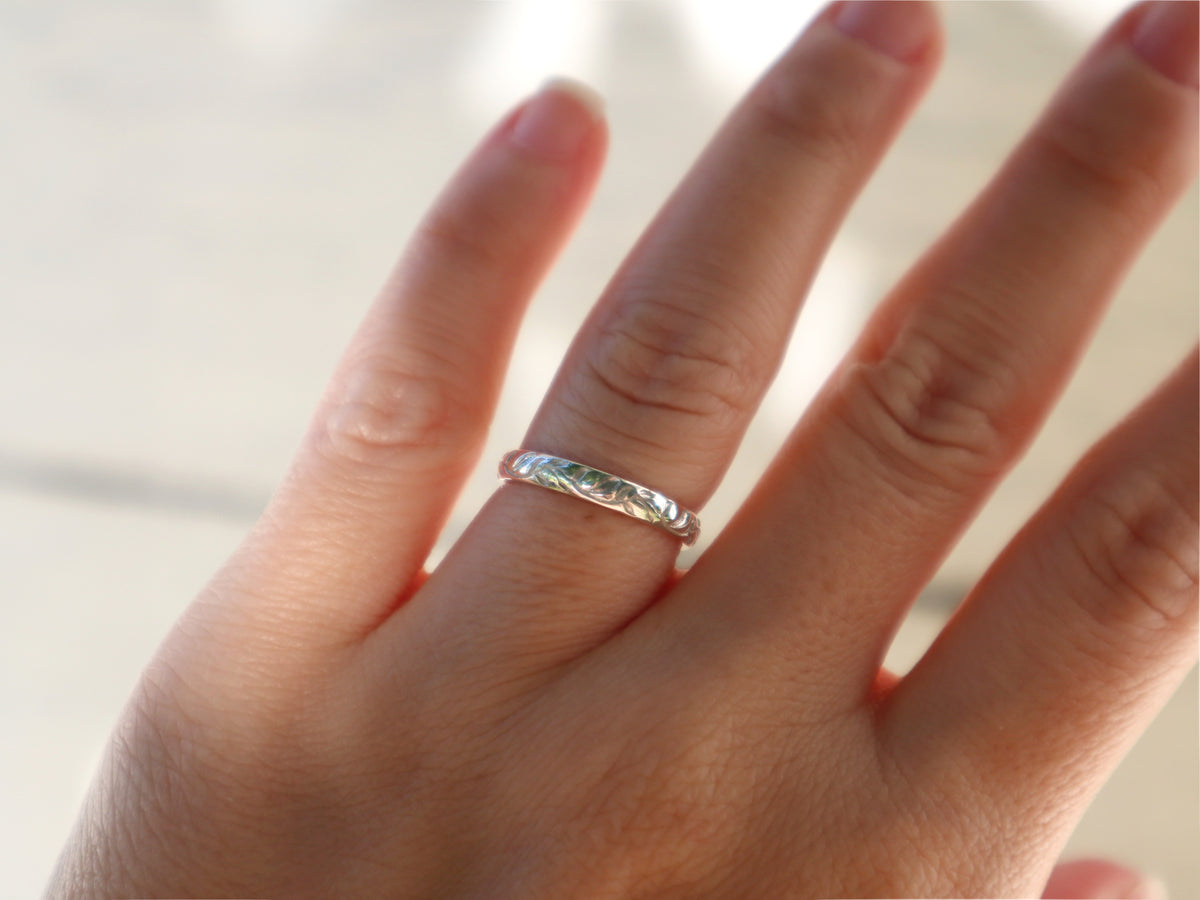 Sterling Silver Vine Ring 2.8mm