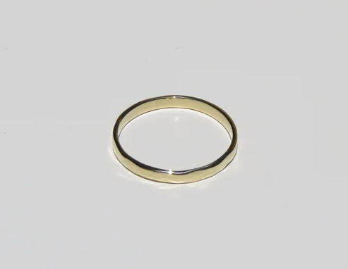 14k Yellow Gold 2.2mm Hammered Ring
