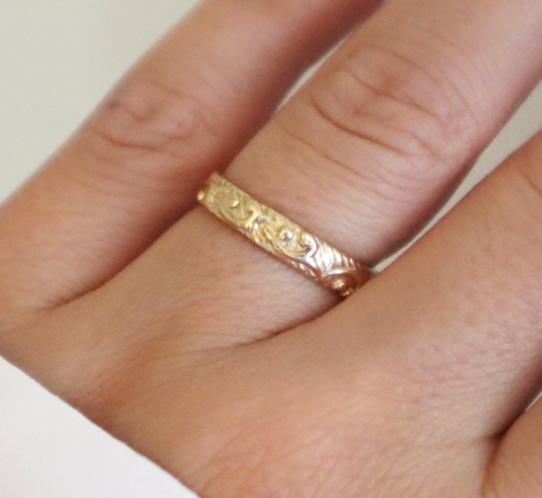 14k Gold Filled Floral Ring FFA7