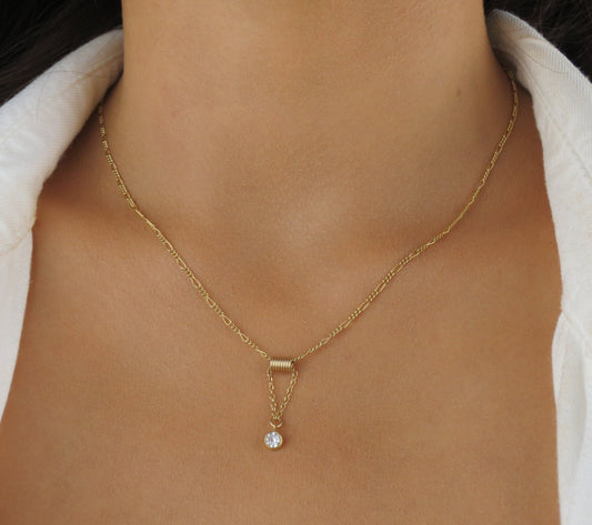 Drop CZ Necklace