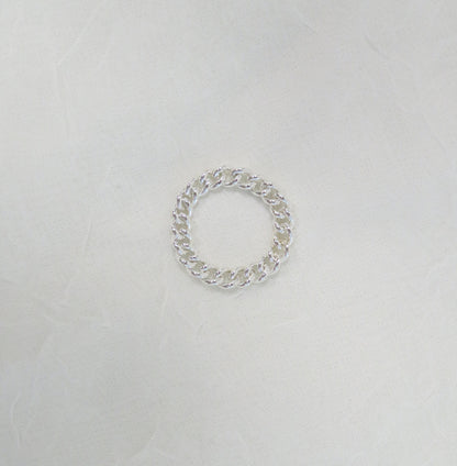 Silver Curb Chain Ring