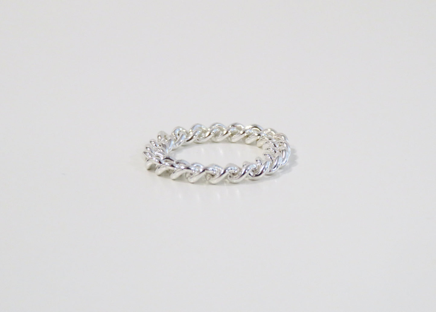 Silver Curb Chain Ring