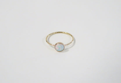 White Fire Opal Ring