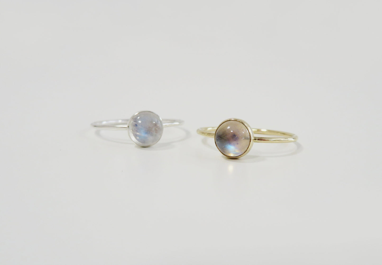 Natural Rainbow Moonstone Ring