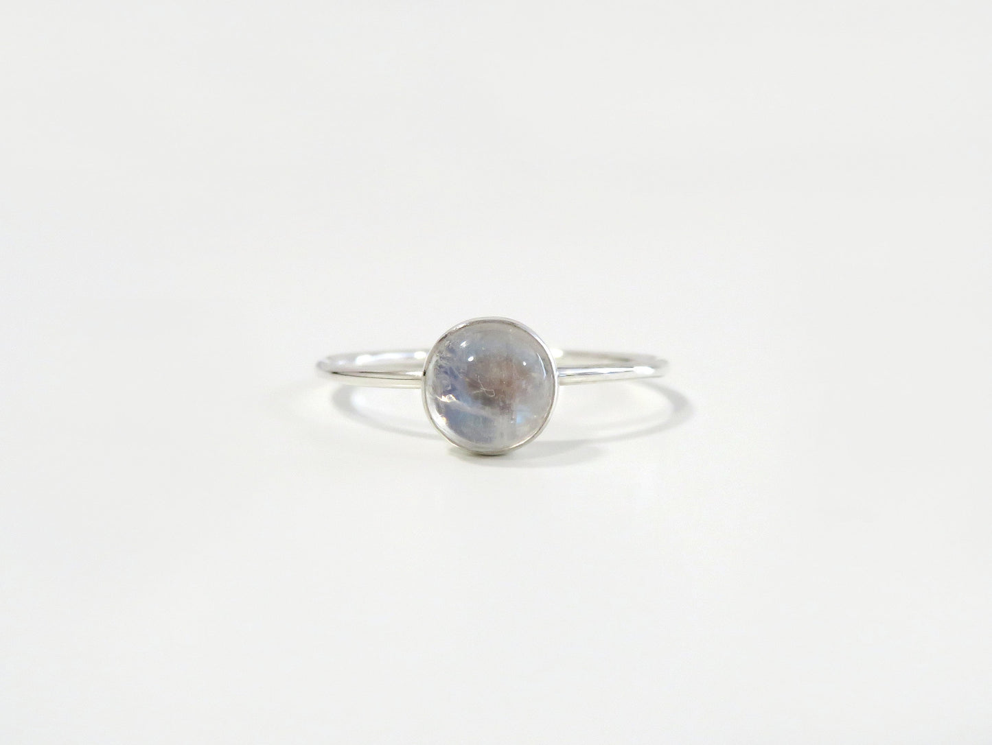 Natural Rainbow Moonstone Ring