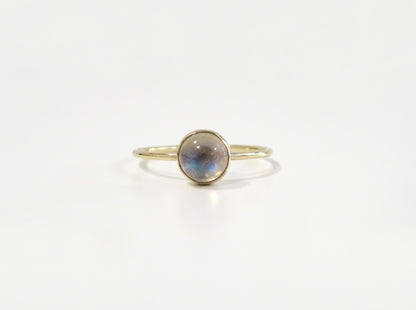Natural Rainbow Moonstone Ring