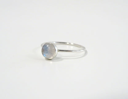 Natural Rainbow Moonstone Ring