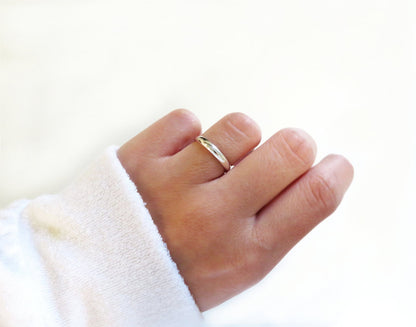Silver Half Round Band 3mm