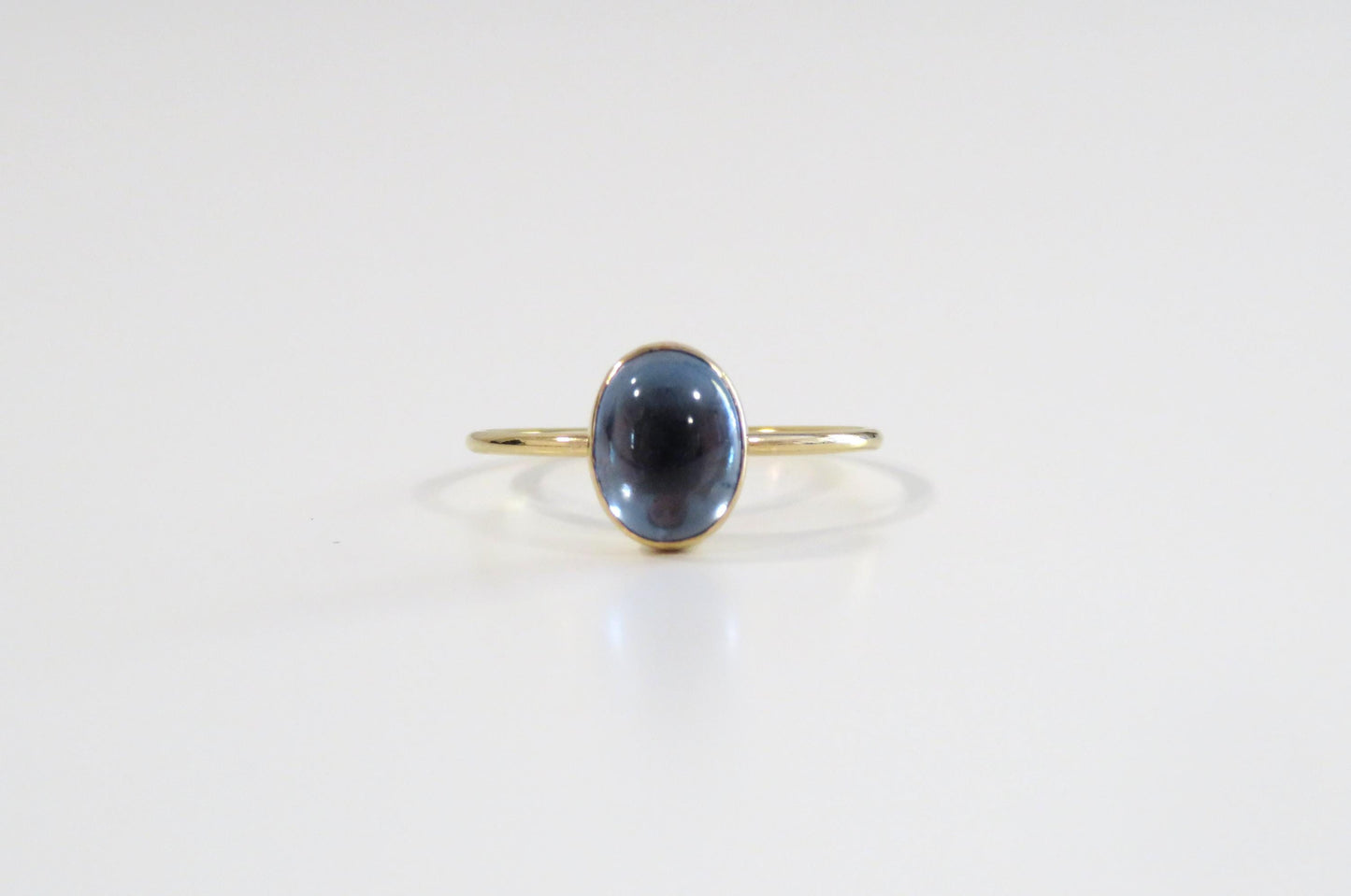 Blue Zircon December Birthstone Ring
