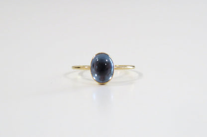 Blue Zircon December Birthstone Ring