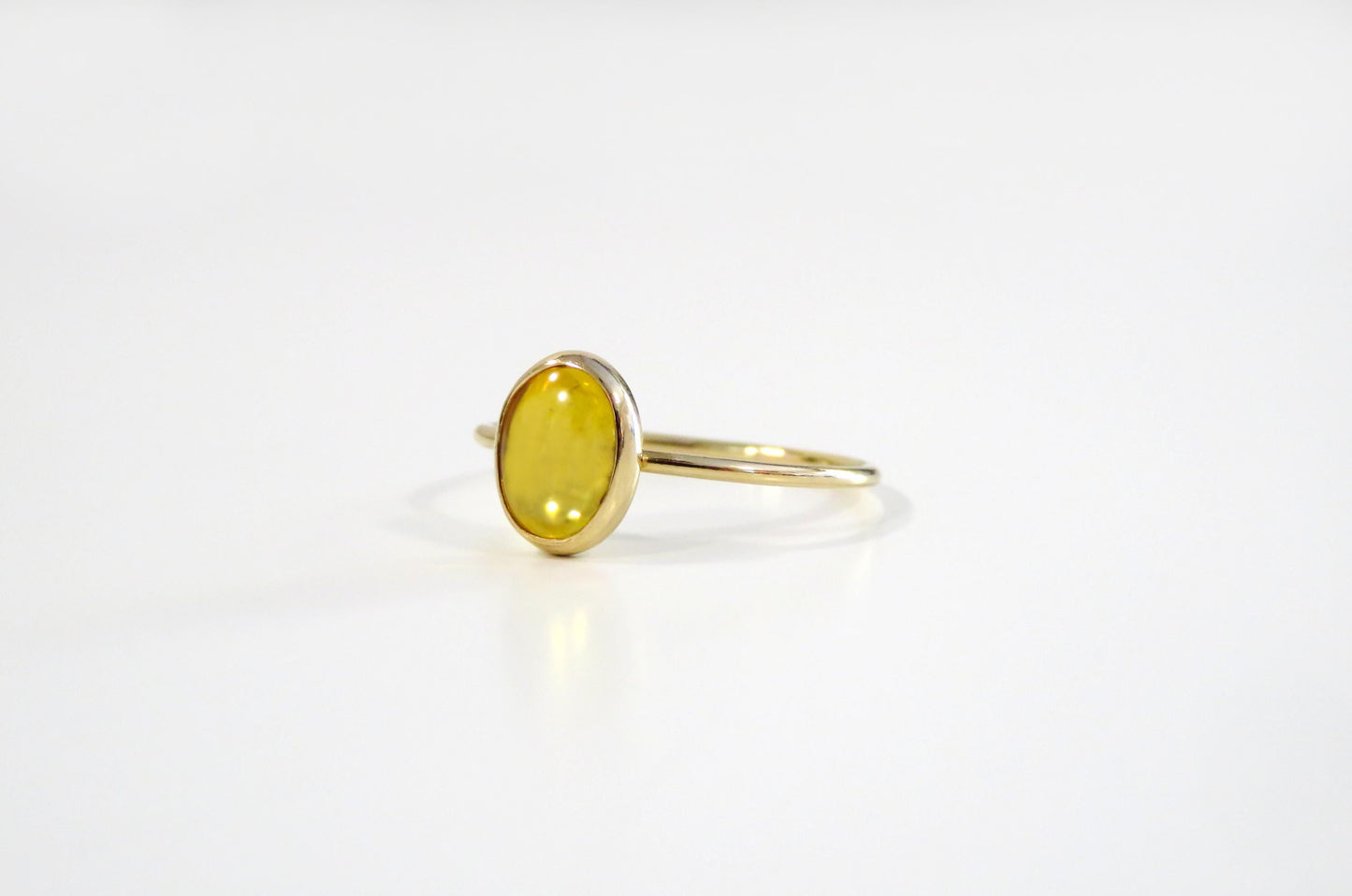 November Birthstone Yellow Topaz Ring