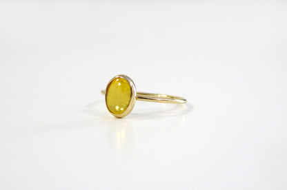 November Birthstone Yellow Topaz Ring