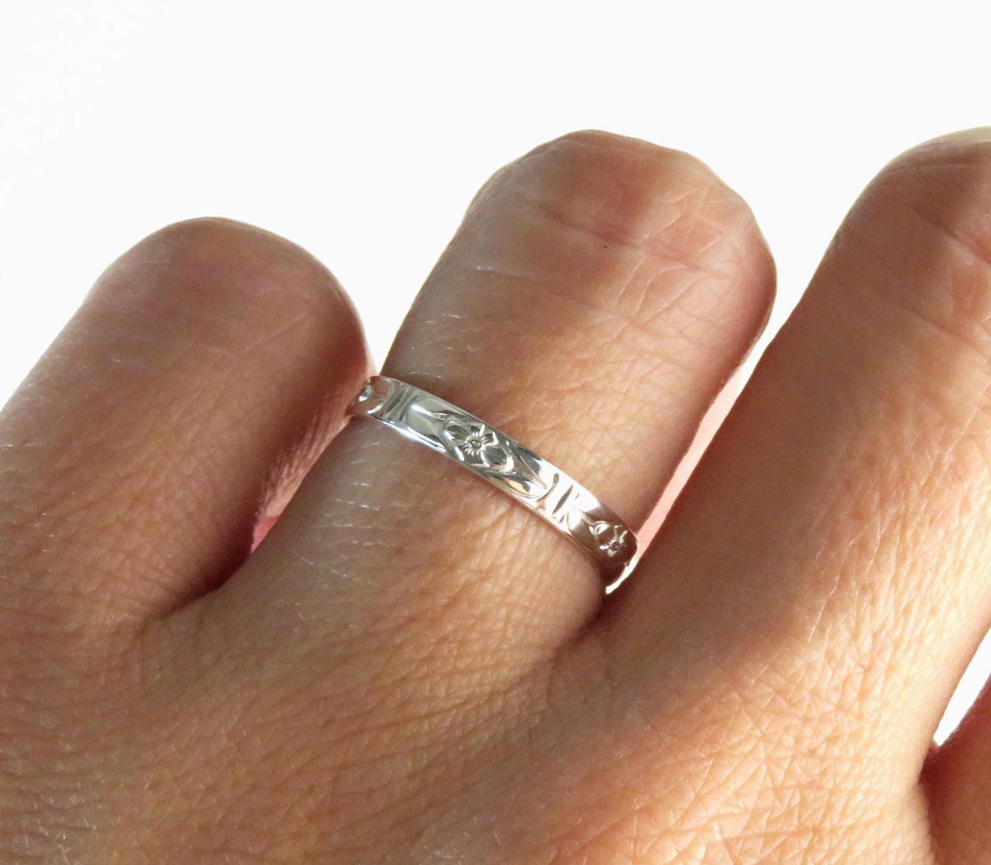 Silver Floral Ring