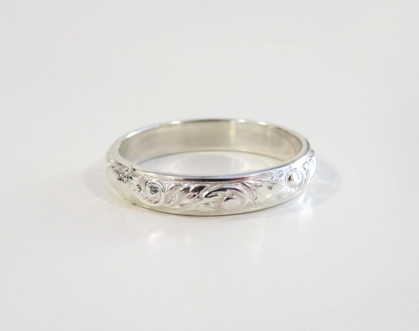 Floral Silver Band